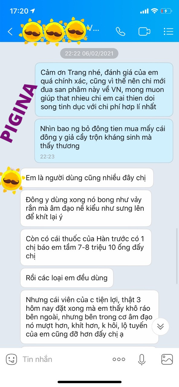 Viên đặt pigina (18 viên)